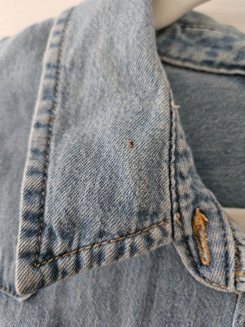 Levi light blue Denim Western Long Sleeve Shirt - Picture 8 of 10